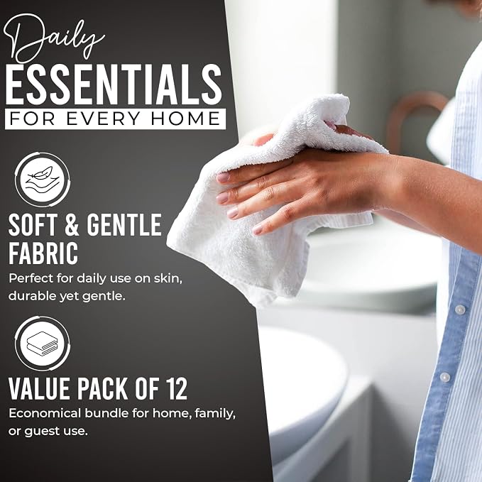 DAN RIVER 12 Pack Wash Cloths for Showering - Image 3