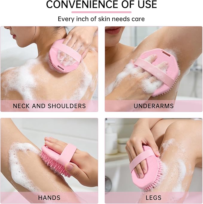 2Pcs Silicone Body Scrubber, Food-Grade Scrubbies - Image 6