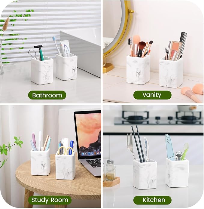 Luxspire Toothbrush Holders 2 Pack, Fast Drying Toothbrush Holders - Image 3