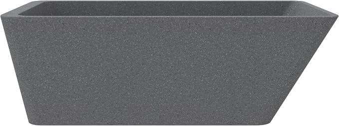 65'' Stone Resin Solid Surface Freestanding Bathtub, Terrazzo Bathtub Soaking - Image 3