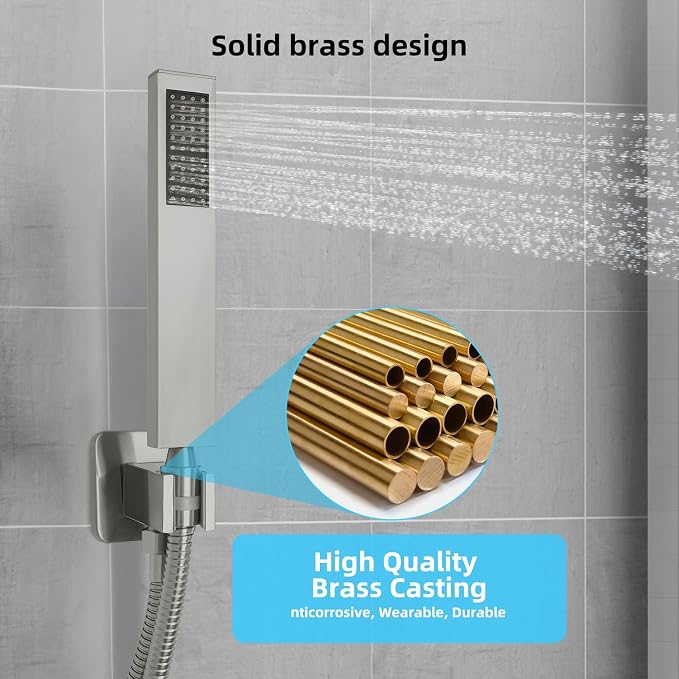 Bathroom Shower Faucet Set，10 Inch Rain Shower Head - Image 6