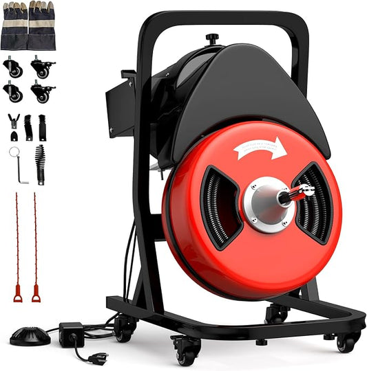 50FTx1/2 Inch Drain Cleaner Machine by GarveeTech