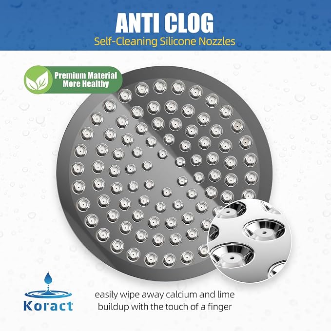 Shower Head High Pressure Rain Premium Quality Luxury Design Anti-Clogging - Image 3
