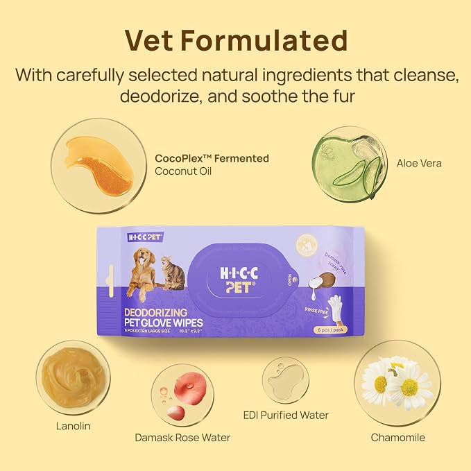 HICC PET Cleaning Deodorizing Glove Wipes - Image 4
