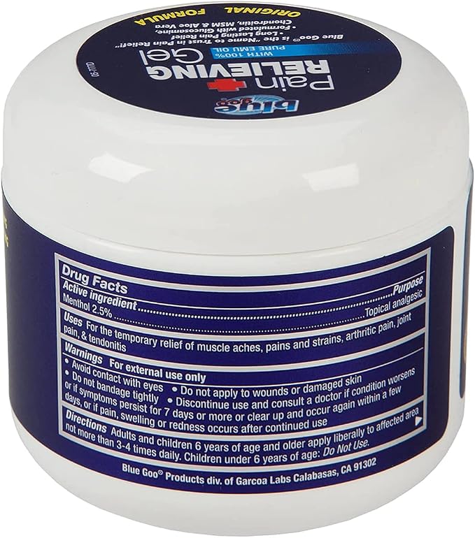 Blue Goo Pain Relieving Gel – for Back, Muscle and Joint Pain, Fast-Acting - Image 7