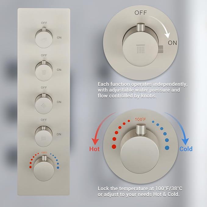 Thermostatic Dual Shower Heads System - Image 3