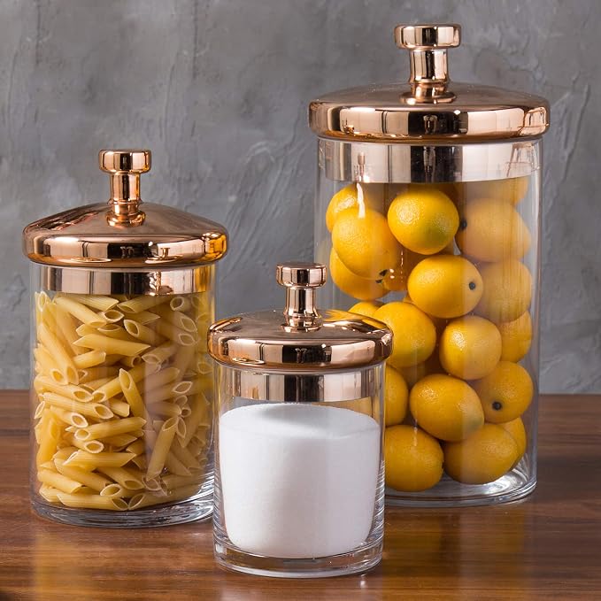 MyGift Glass Apothecary Cookie Jar Set by MyGiftHome