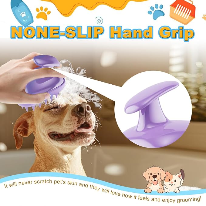 2-in-1 Dog Bath Brush for Grooming & Massage - Image 3