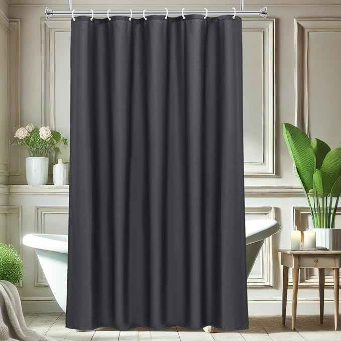 AooHome Fabric Shower Curtain 54 Width x 72 Height Inch, Solid Color Bath by AooHome