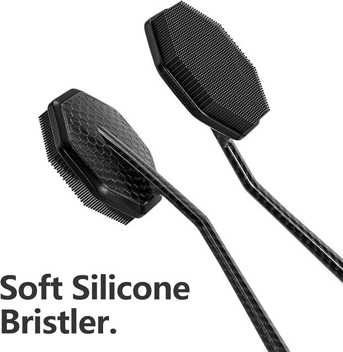iTokGoK® Silver-Infused Carbon Fiber Silicone Back Scrubber - Image 4