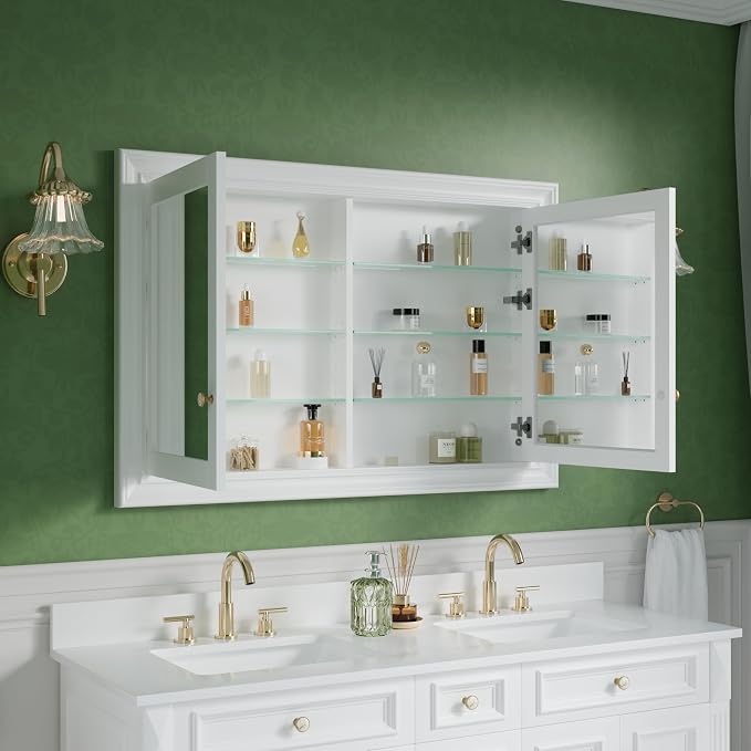 WELLFOR 48"x 32" Bathroom Medicine Cabinet - Image 7