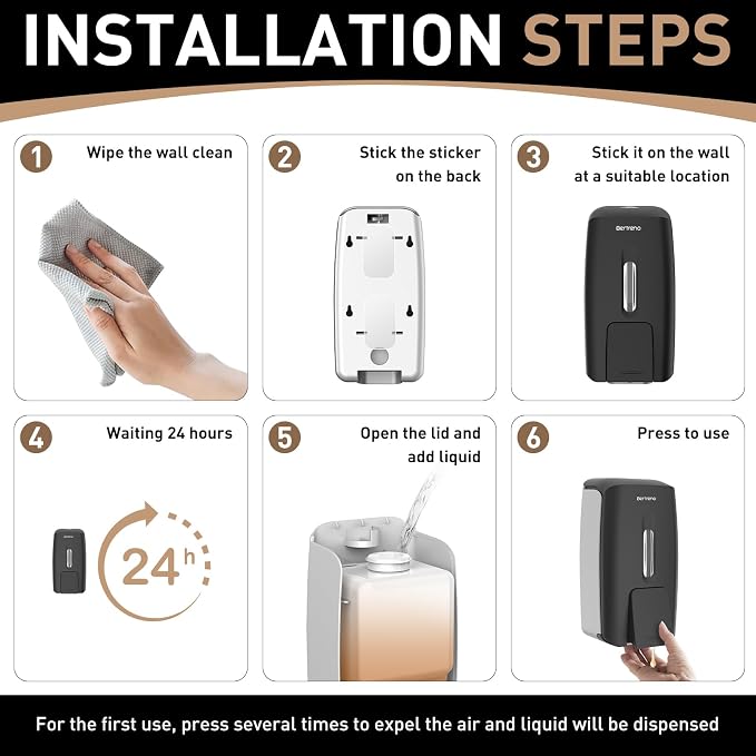 Commercial Soap Dispenser Wall Mount Manual Pump Hand Soap Dispenser 800ml Gel - Image 7