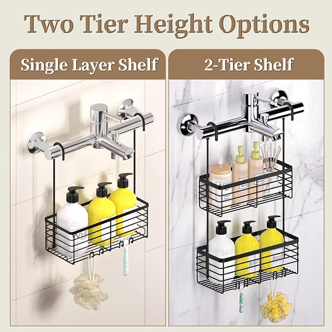 DELLAN 2-Tier Shower Hanging Caddy, Shower Rack - Image 6