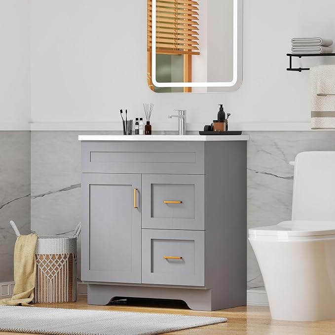 30-Inch Premium Wooden Bathroom Vanity - Image 8