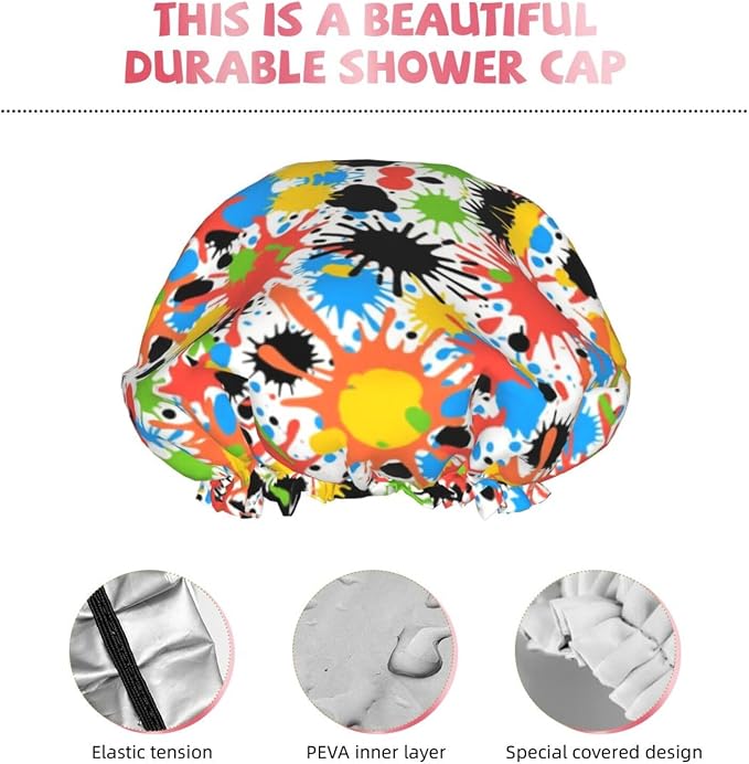 Double Waterproof Layers Shower Caps - Image 5
