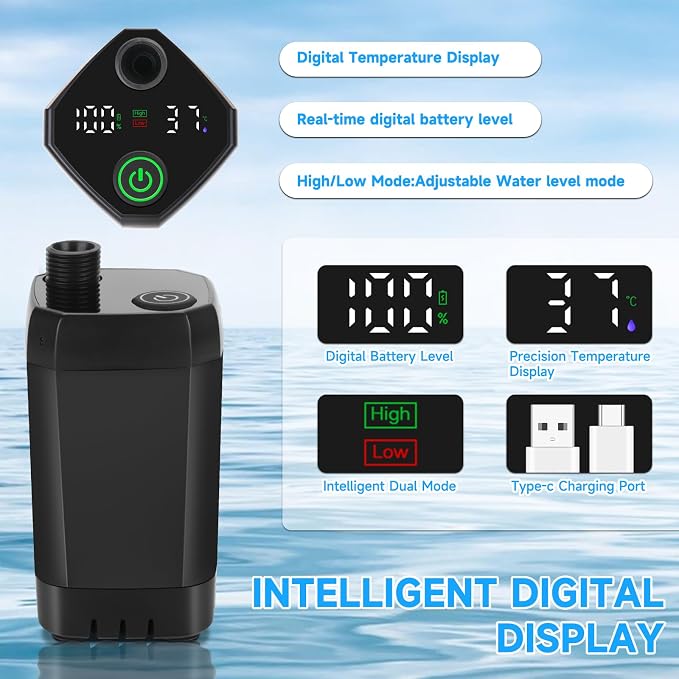 Portable Shower for Camping, Rechargeable Camping Shower Pump - Image 4