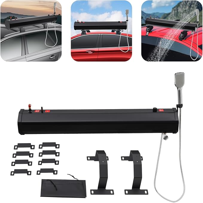 TFCFL 7.93 Gallon Roof Rack Mount Road Shower, High Pressure Outdoor Camping - Image 8