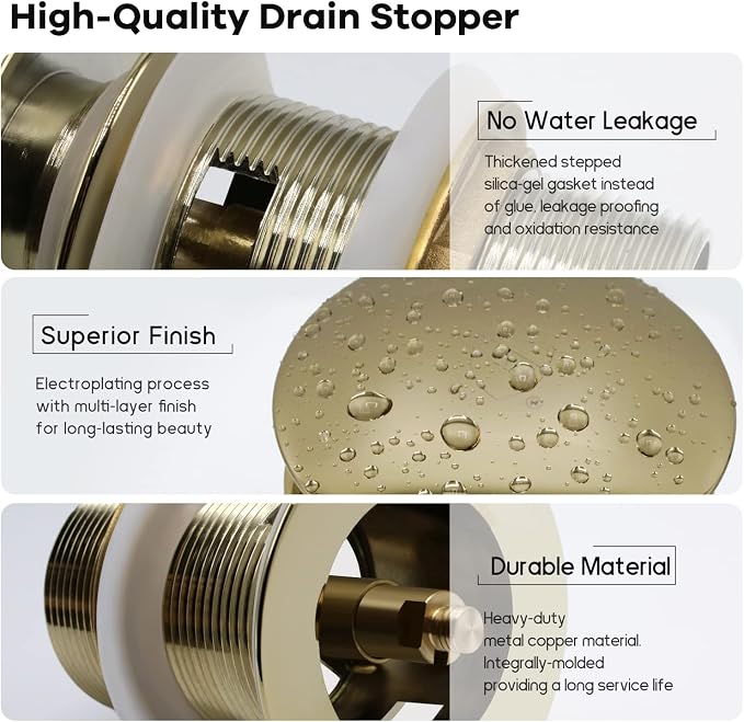 FerdY Pop-up Drain for Freestanding Bathtub, cUPC Certification, Freestanding - Image 3
