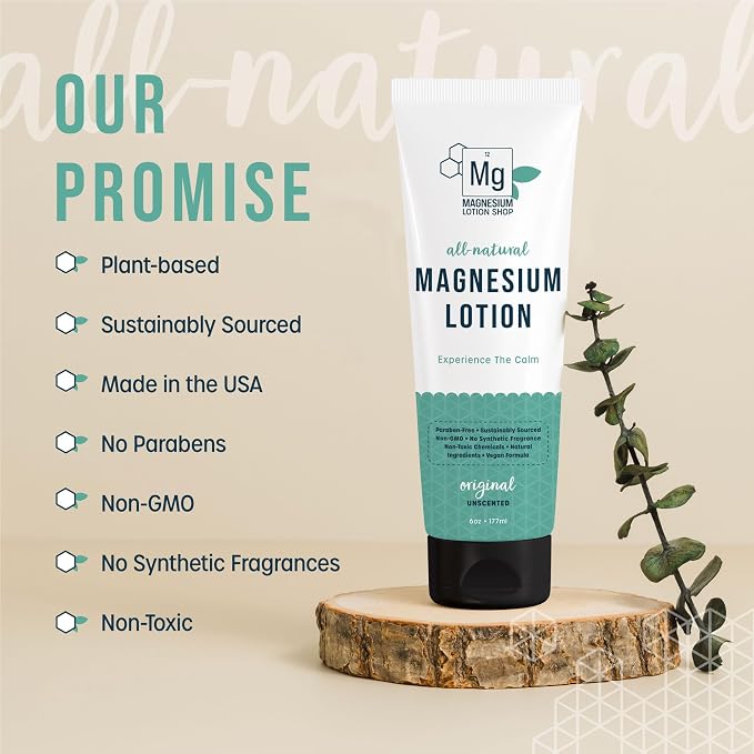 Unscented Magnesium Lotion for Sleep | 250mg per Teaspoon | We use Natural Shea - Image 2