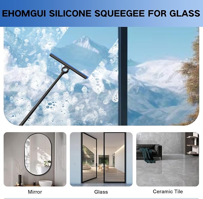 Shower Squeegee for Glass Doors, Squeegee - Image 3