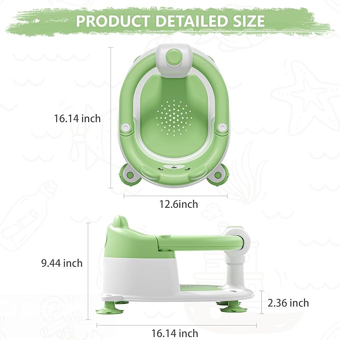 Baby Bath Seat for Babies 6 Months & Up, Toddler Bath Seats for Babies Sitting - Image 8