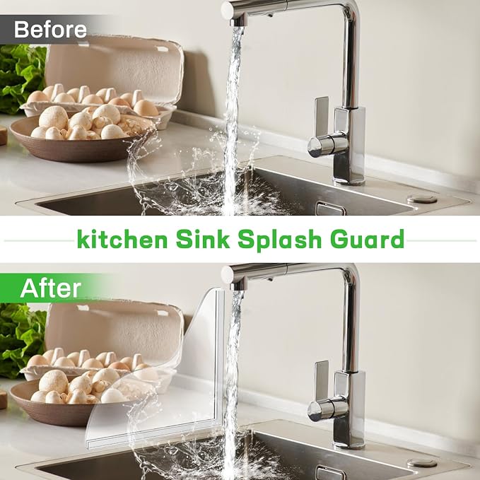2 Pack Silicone Shower Splash Guard, Acrylic Sink Splash Guard - Image 5
