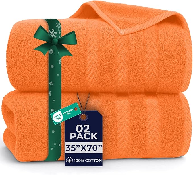 DAN RIVER 2 Pack Luxury Bath Sheets 35x70, 600 GSM, Soft & Quick Dry 100% Ring by DanRiver