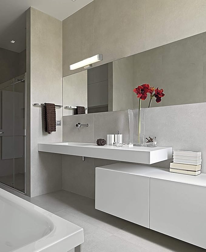 Bathroom Vanity Light Brushed Nickel Square LED 24 inch 14W Dimmable 4000K - Image 7