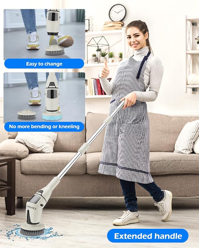 Electric Spin Scrubber Cordless Shower Cleaning Brush - Image 3