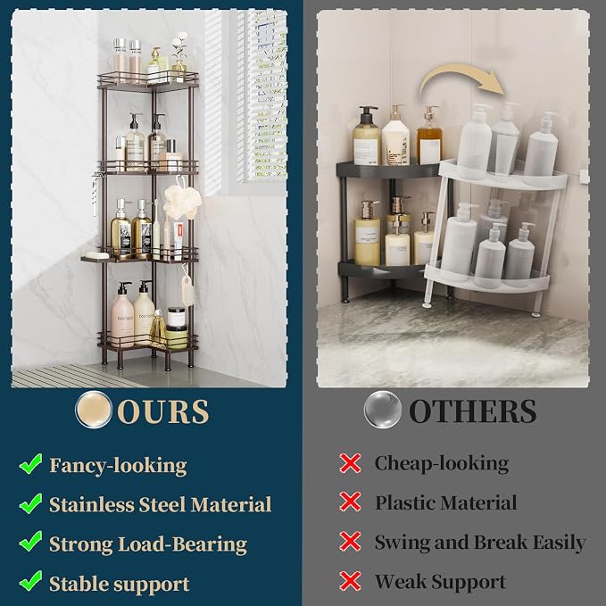 Consumest Corner Shower Caddy Standing - Image 2