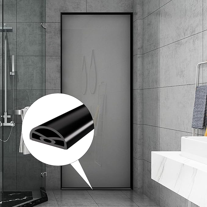78” Black Shower Threshold Water Dam Stopper - Image 7