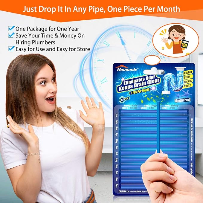 Drain Sticks Drain Cleaner Sticks Drains Cleaner Disposal Stick Enzyme - Image 4