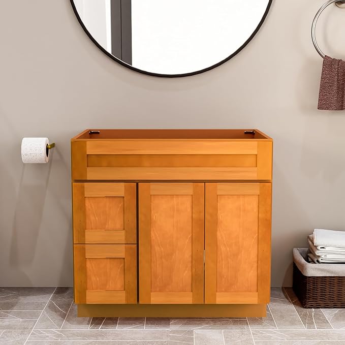 KitchenMan Bathroom Vanity 36 Inch Unassembled Sink Cabinet - Image 6