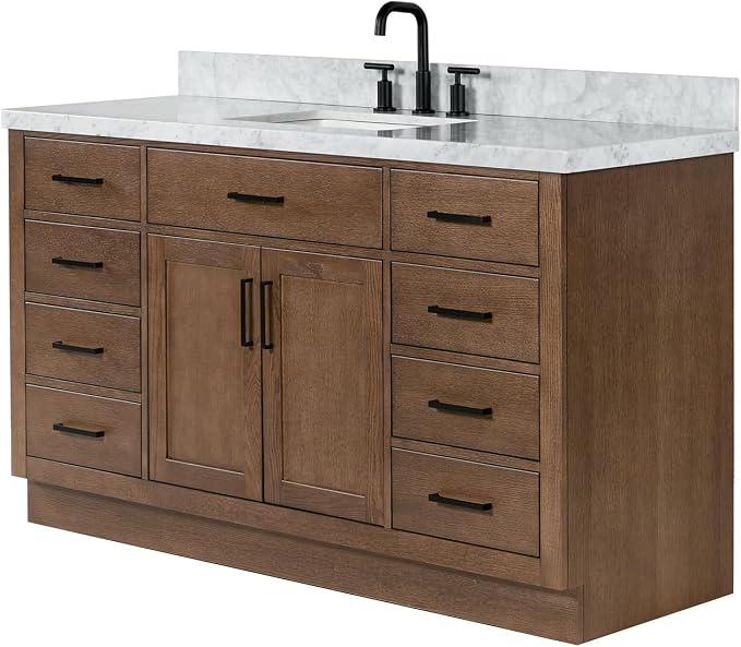 ARIEL Hepburn 61 Inch Single Rectangle Sink Bathroom Vanity - Image 4