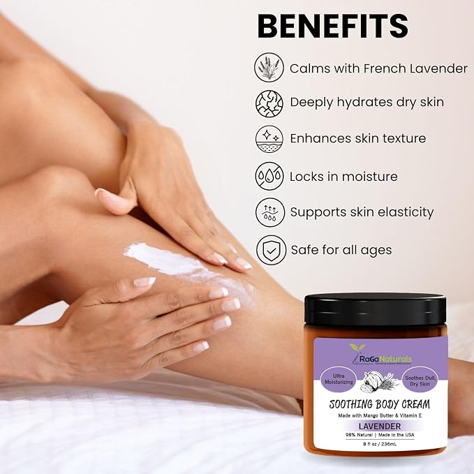 RaGaNaturals Calming Lavender Hand & Body Cream - Image 4