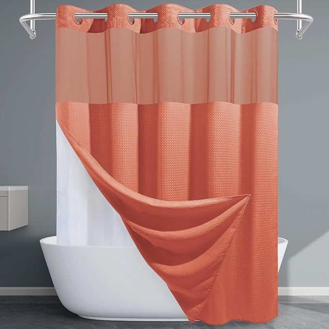 Coral Hotel Shower Curtain by EUTXL
