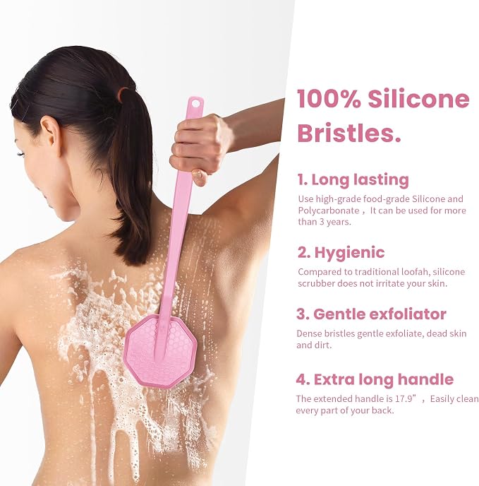 iTokGoK® Silver-Infused Silicone Back Scrubber - Image 3