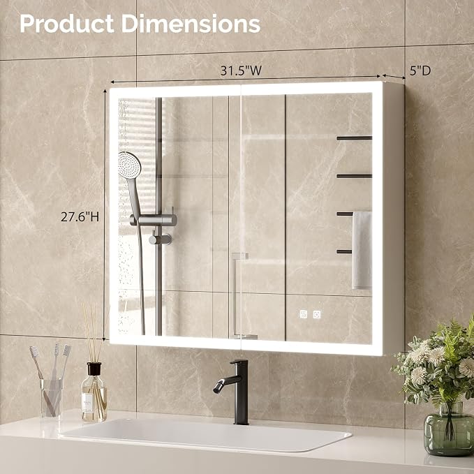 VINGLI Lighted Medicine Cabinet - Image 2