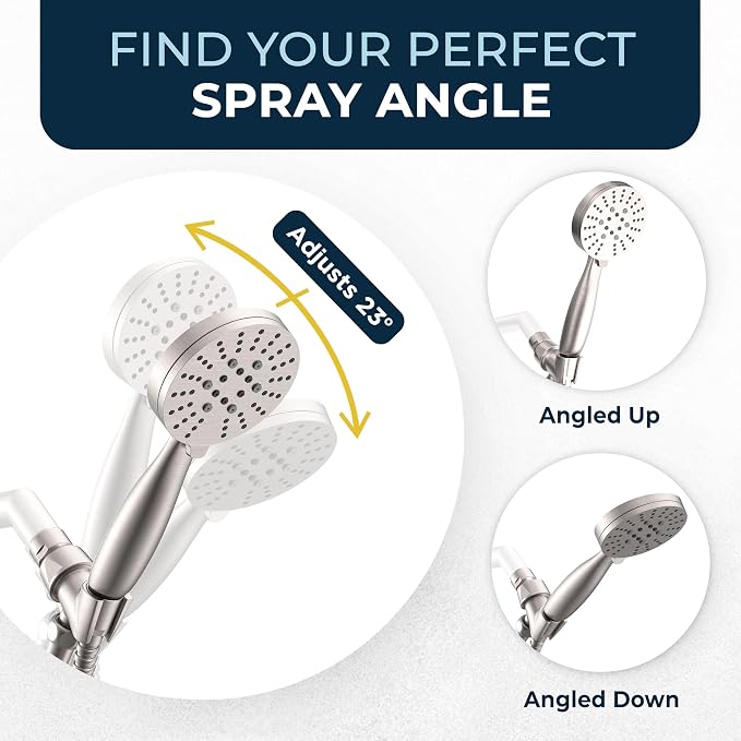 HammerHead Showers® Solid Metal 3-Spray Handheld Shower Head - Image 6