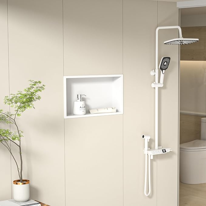 Stainless Steel Shower Niche 20" X 12" White No Tile Needed Niche Shower - Image 2