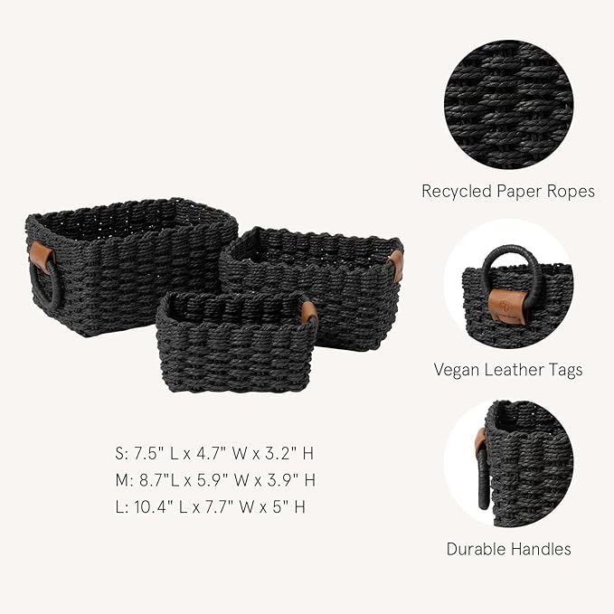 LA JOLIE MUSE Small Wicker Baskets - Image 2