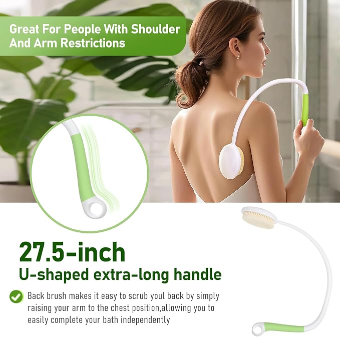 Fanwer 27.5” Back Bath Brush Long Handle - Image 3