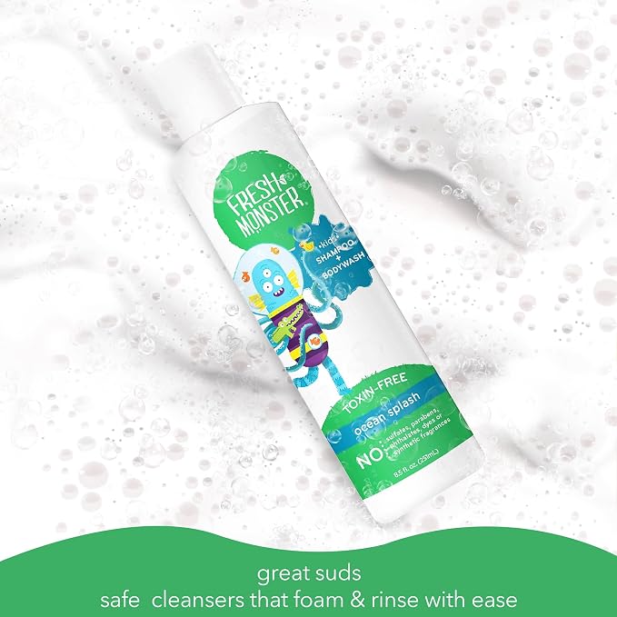 Fresh Monster 2-in-1 Kids Shampoo & Body Wash, Ocean Splash - Image 6