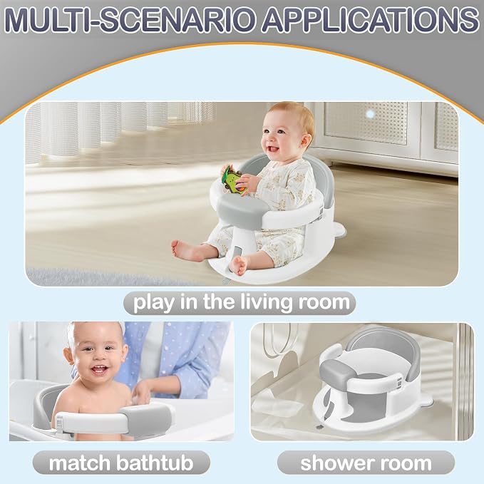 Baby Bath Seat for Babies 6 Months & Up, Toddler Bath Seats for Babies Sitting - Image 6