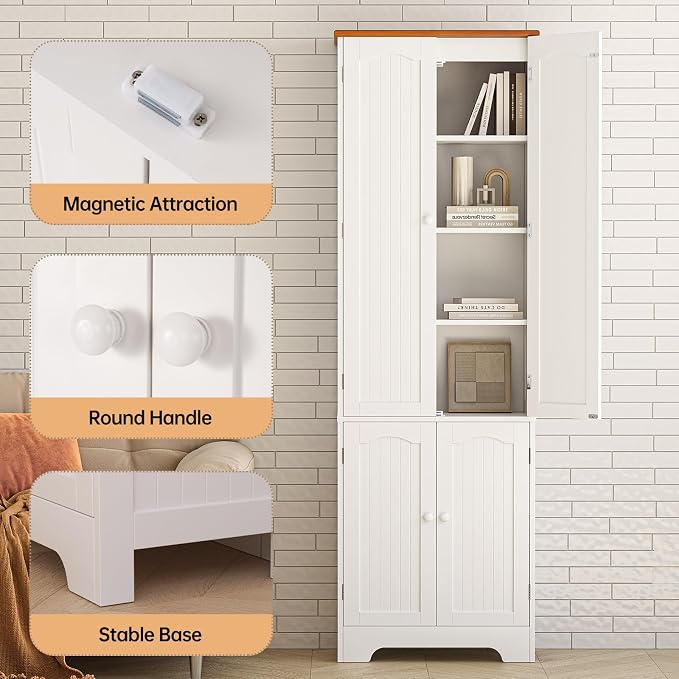 72.2'' Pantry - 4 Door Kitchen Cabinet - Image 3