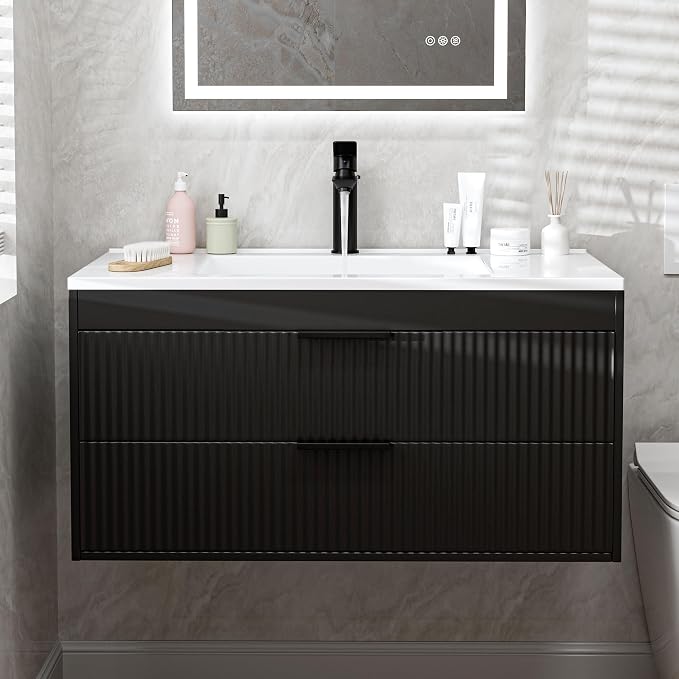 36 Inches Modern MDF Bathroom Vanity by suntage