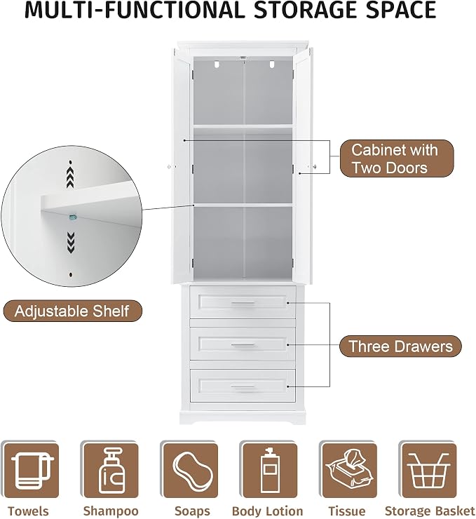 Tall Narrow Storage Cabinet - Image 5