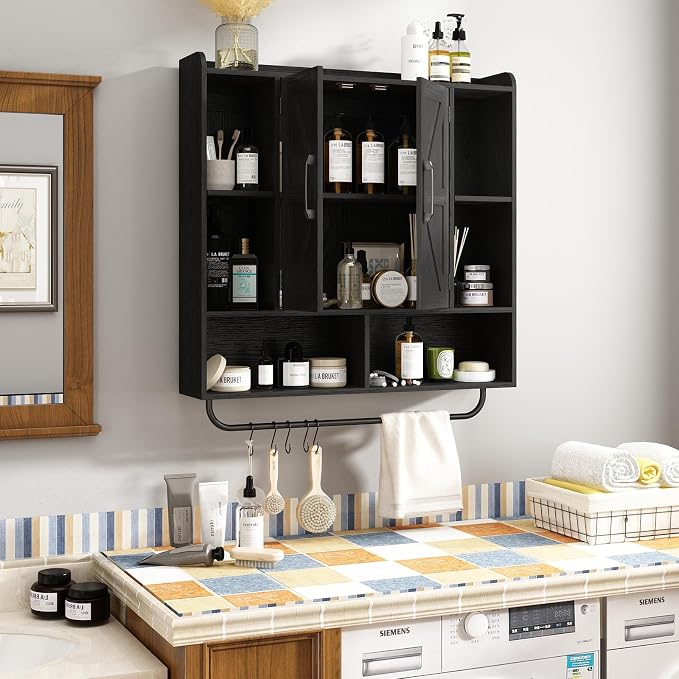 RUSTOWN Rustic Wood Wall Bathroom Cabinet, Farmhouse Medicine Cabinet Wall - Image 5