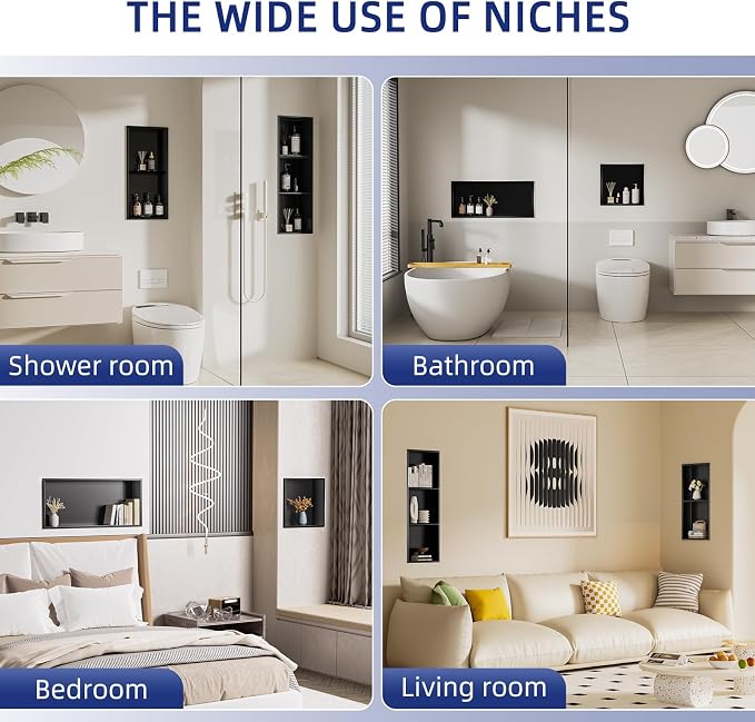 36x12 Inch No Tile Needed Shower Niche - Image 8