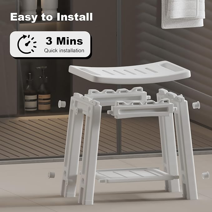 Shower Chair for Inside Shower, 400 lbs Shower Stool - Image 6
